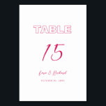Numéro De Table Arche rose Budget Moderne Type Gras Texte<br><div class="desc">Conçu pour se coordonner avec notre collection Bold Type, ce numéro de tableau présente l'arche tendance et populaire avec du texte en gras dans les accents rose et fuchsia. Pour une personnalisation plus avancée de cette conception, par exemple la modification de la disposition, de la police ou de la taille...</div>