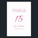 Numéro De Table Arche rose Budget Moderne Type Gras Texte<br><div class="desc">Conçu pour se coordonner avec notre collection Bold Type, ce numéro de tableau présente l'arche tendance et populaire avec du texte en gras dans les accents rose et fuchsia. Pour une personnalisation plus avancée de cette conception, par exemple la modification de la disposition, de la police ou de la taille...</div>