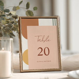 Numéro De Table Arches de Terracotta Rustiques Mariage Bohème Rose