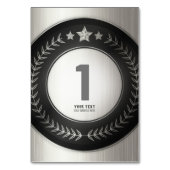 NUMÉRO DE TABLE Argent DIY IMPRIMÉ SUR MESURE MODI (Dos)
