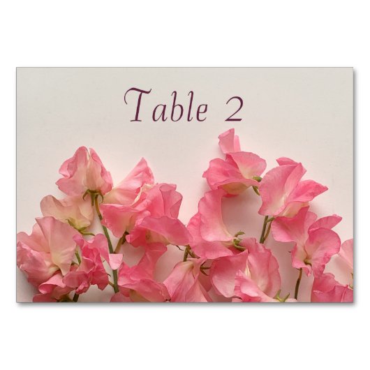 Numéro De Table Arrangement de pois doux (Devant)