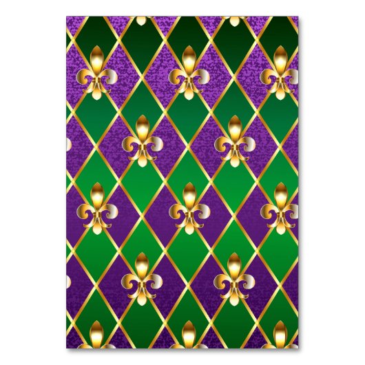 Numéro De Table Arrière - plan de bijoux Mardi Gras (Par défaut)