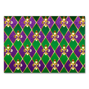 Numéro De Table Arrière - plan de bijoux Mardi Gras