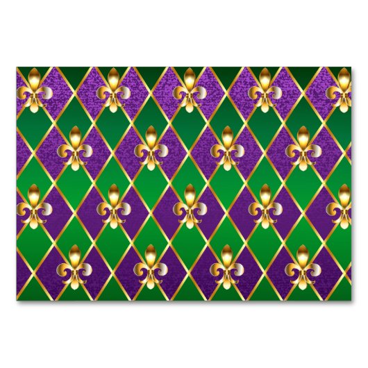 Numéro De Table Arrière - plan de bijoux Mardi Gras (Devant)