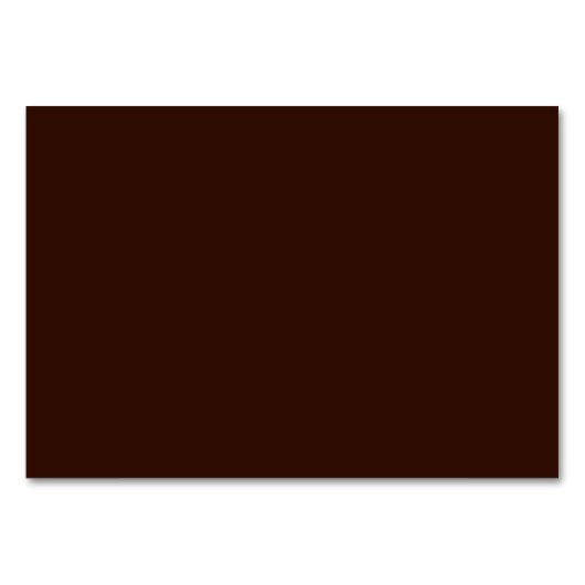 Numéro De Table Arrière - plan de couleur Brown profonde et riche (Devant)