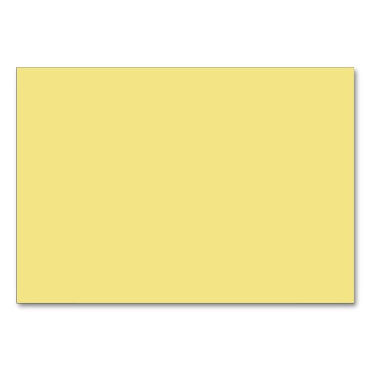 Numéro De Table Arrière - plan jaune pastel doux prêt à customiser (Devant)
