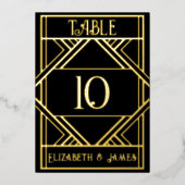 Numéro de table Art Déco (Recto)