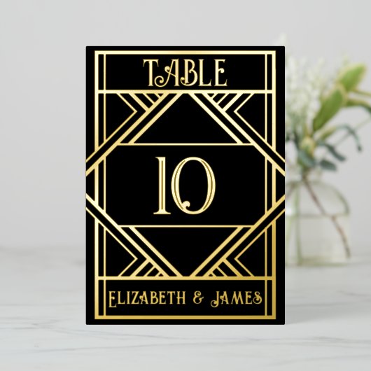 Numéro de table Art Déco (Debout devant)