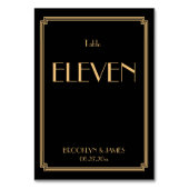 Numéro De Table Art Déco Grand Gatsby Black Mariage Numéros (Dos)