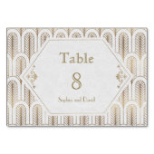Numéro De Table Art Déco Great Gatsby White Mariage Numéro de tabl (Devant)