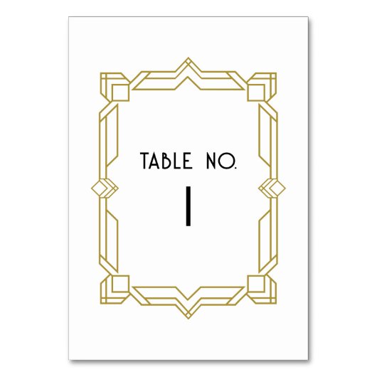 Numéro De Table Art Déco Old Hollywood 1920's Numéro de tableau (Par défaut)