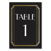 Numéro de table Art Déco Or et Mariage noir (Par défaut)