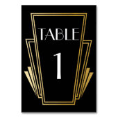 Numéro De Table Art Déco Tableau Numéro 20s Mariage noir or (Par défaut)