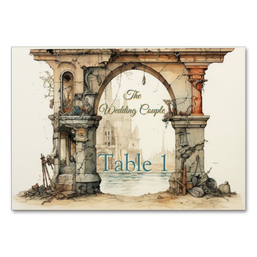 Numéro De Table Art Fantastique Vintage (Devant)