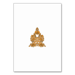 Numéro De Table Art Floral Paisley ・ Décor Boho Orange