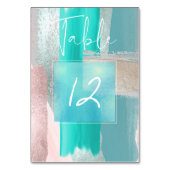 Numéro De Table Art moderne, Colour Block Table N° Bleu+Bleu (Dos)