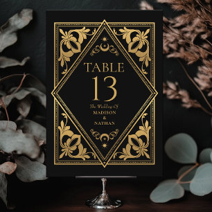 Numéro De Table Art nouveau céleste Tarot Mariage gothique