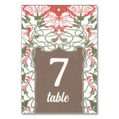 Numéro De Table Art Nouveau Floral Elégance 2 (Par défaut)
