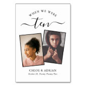 Numéro De Table Au fil des années Couple Photo Mariage moderne Tab (Par défaut)