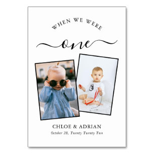 Numéro De Table Au fil des ans Couple 4x Mariage photo moderne