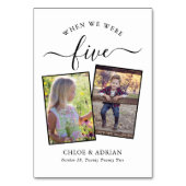 Numéro De Table Au fil des ans Couple Photo Mariage Moderne (Par défaut)