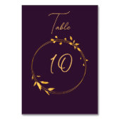 Numéro De Table Aubergine Golden Circle 2 (Par défaut)