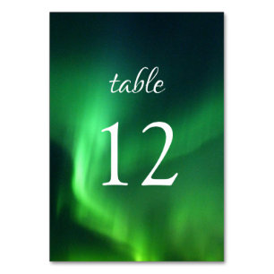 Numéro De Table aurores boréales Aurora Mariage