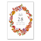 Numéro De Table Automne - Automne Aquarelle Mariage Numéro de tabl (Par défaut)