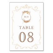 Numéro De Table Automne Fleur sauvage Crest Mariage (Par défaut)