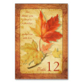 Numéro De Table Automne Maple Feuille Mariage  (Par défaut)