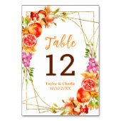 Numéro De Table Automne Mariage de récolte d'automne (Dos)