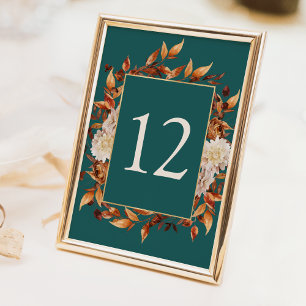 Numéro De Table Automne rustique