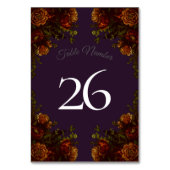 Numéro De Table Automne Violet Rustique Orange Mariage Élégant got (Par défaut)