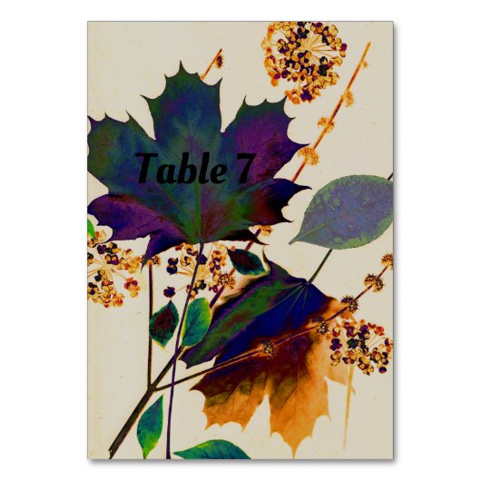 Numéro De Table Autumn Leaves (Par défaut)