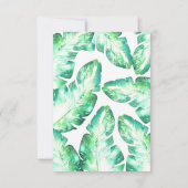 Numéro de table aux feuilles tropicales Beachy Whi (Dos)