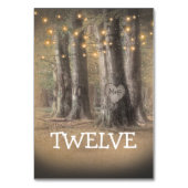 Numéro de table avec guirlande lumineuse et arbre (Dos)