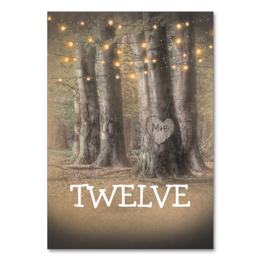 Numéro de table avec guirlande lumineuse et arbre (Par défaut)