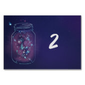 Numéro de table avec lucioles dans des pots Mason (Dos)