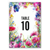 Numéro De Table Avec Photo 2 côtés Fleurs de pré (Par défaut)