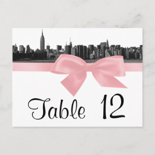 Numéro de table avec vue panoramique sur NYC en no