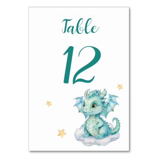 Numéro De Table Baby Dragon (Dos)
