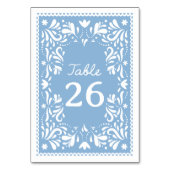 Numéro De Table Baby shower Blue Cielito Lindo Papel Picado (Dos)