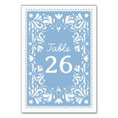 Numéro De Table Baby shower Blue Cielito Lindo Papel Picado (Par défaut)