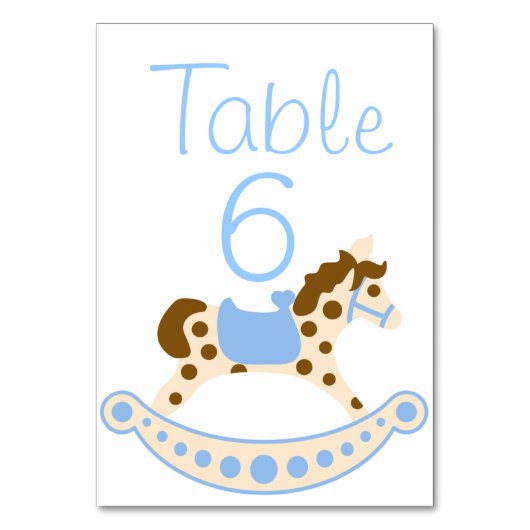 Numéro De Table Baby shower Blue Rocking Horse Numéros de tableau (Par défaut)