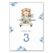 Numéro De Table Baby shower de l'ours en peluche (Dos)