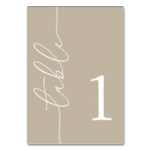 Numéro De Table Baby shower double face (Par défaut)