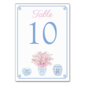 Numéro De Table Baby-Shower en bleu et rose - Déjeuner  (Dos)