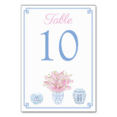Numéro De Table Baby-Shower en bleu et rose - Luncheon  (Dos)