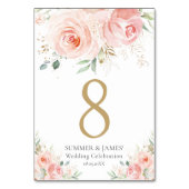 Numéro De Table Baby shower nuptial Mariage floral (Dos)