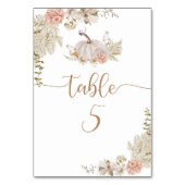 Numéro De Table Baby shower rustique Boho citrouille (Par défaut)